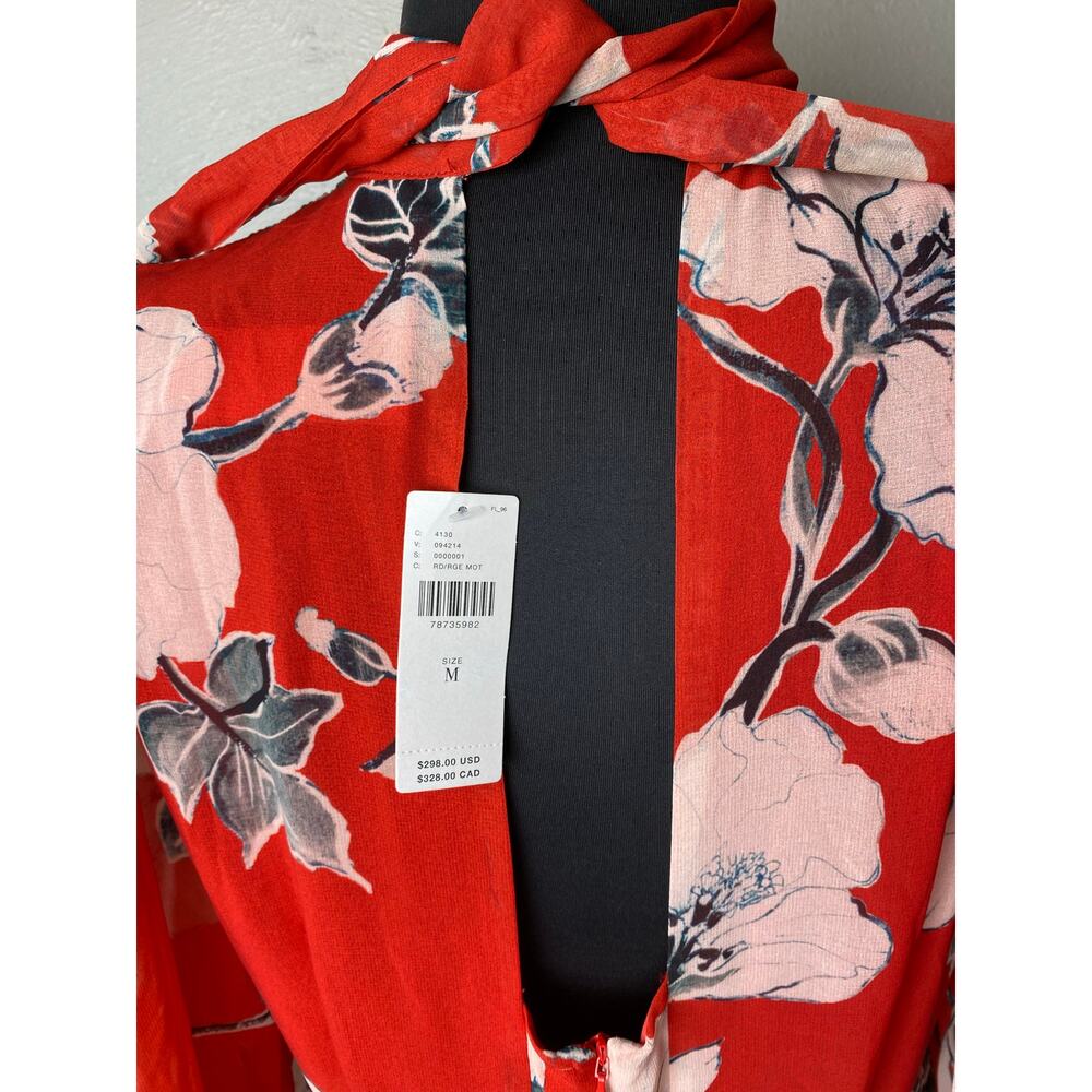 ANTHROPOLOGIE MAXI NWT Exquise Floral Tiered Mock Neck Dress Medium - Picture 7 of 14